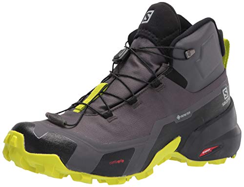 SALOMON Shoes Cross Hike Mid GTX, Stivali da Escursionismo Alti Uomo, Magnet Black Lime Punch, 44 2/3 EU