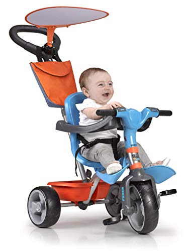 Feber- Baby Plus Music Triciclo, Colore Azzurro/Arancione, 800012100
