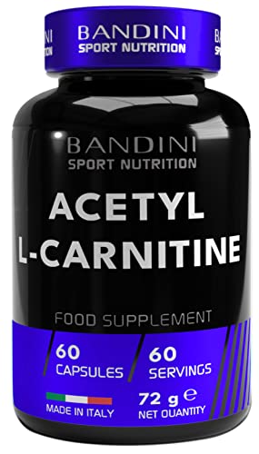 Bandini® Acetil L CARNITINA - 1000 mg (PER CAPSULA) - Integratore a base di Acetyl L CARNITINA - Prodotto in ITALIA – Acetil Carnitina per sportivi che praticano attività fisica intensa - 60 capsule