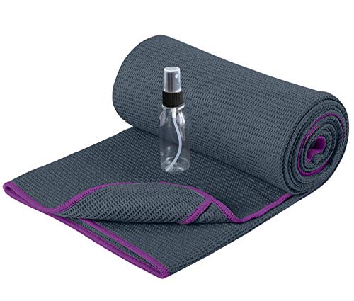 Heathyoga antiscivolo Yoga asciugamano (183 x 65 cm), design ingegnoso, tasche, 100% garanzia di soddisfazione. Perfetto per hot yoga asciugamano e bikram yoga asciugamani.
