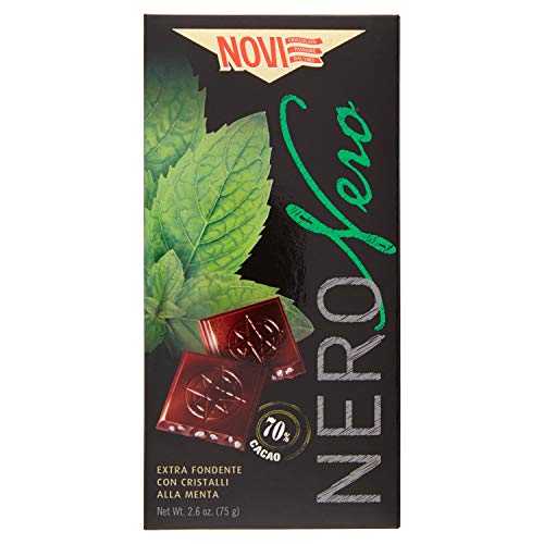 Novi Tavoletta Di Cioccolato Nero Nero Menta, 75g
