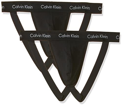 Calvin Klein Jock Strap 2Pk Intimo, Nero (Black 001), S (Pacco da 2) Uomo