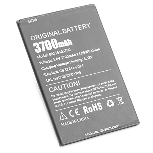 vhbw batteria compatibile con Doogee X7, X7 Pro smartphone cellulare (3700mAh, 3,8V, Li-Ion)