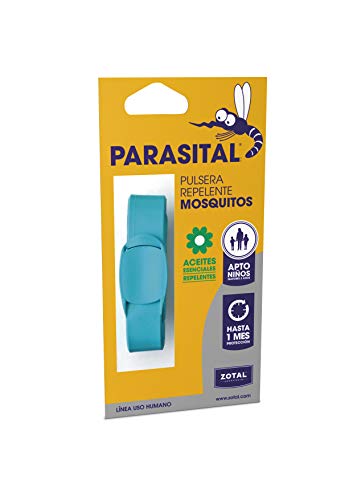 Parasital - Braccialetto repellente per zanzare, colore: blu turchese - 1 pezzo