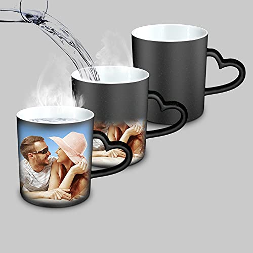 Personalizzata Magica Tazza con Foto - Cambia Colore Tazza e Tazzine da caffè Induzione Termica (Personalizzata)
