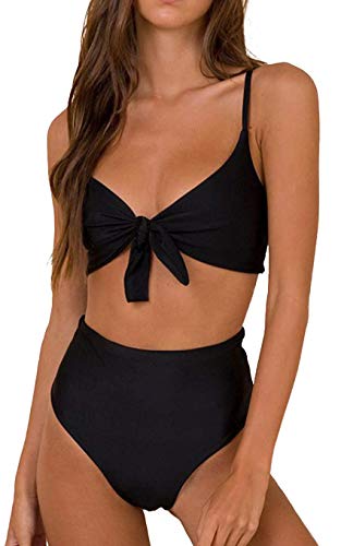 JFAN Donna Costumi da Bagno Sexy Vita Alta Imbottito Reggiseno Bikini Cinturino Pettorale Due Pezzi Swimwear Abiti da Spiaggia Floreale