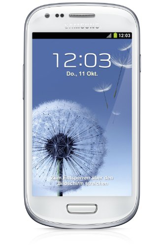 Samsung Galaxy S3 mini I8190 Smartphone, Display Super AMOLED da 10.2 cm (4 Pollici), Memoria Interna 8 GB, Fotocamera 5 Megapixel, Wi-Fi, NFC, Android 4.1, Bianco Marmo [Germania]