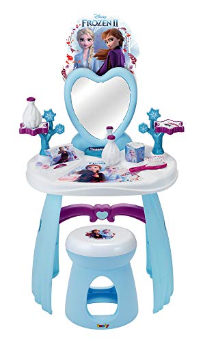 Smoby- Disney Frozen Il Regno di Ghiaccio 2 Tavolo da toeletta, Colore Blu/Bianco, 7600320234
