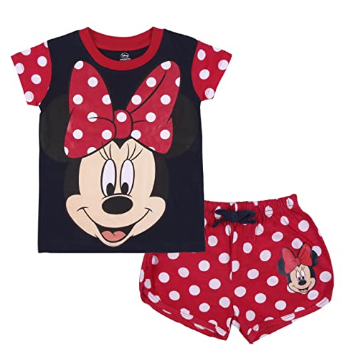 Minnie Mouse T-Shirt e Pantaloncini per Ragazze, Pigiama Set da 2 Pezzi per Bambina Cotone, Topolina Design, Regalo per Ragazze, Taglie 3 Anni