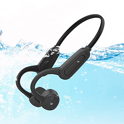 Cuffie Wireless per Nuoto Open-Ear Auricolari Bluetooth 5.0 a Conduzione Ossea, IPX8 Impermeabili 16GB Nuoto Lettore MP3, Cuffie Senza Fili Stereo da Sportivi Corsa per Bambini Adulti Black