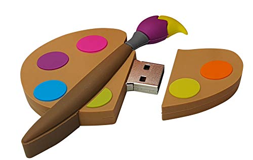 Verniciatura Pallet Vernice e Pennello Pittore 16 GB - Painterpallet - Chiavetta Pendrive - Memoria Archiviazione dei Dati - USB Flash Pen Drive Memory Stick