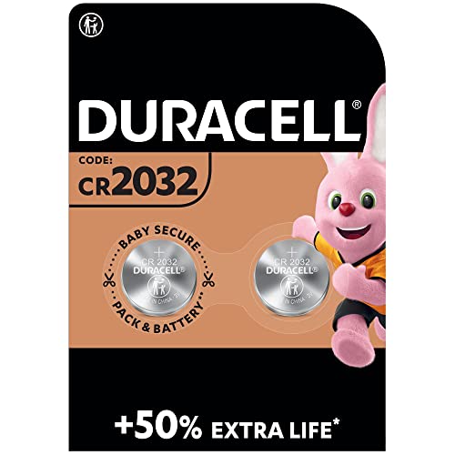 Duracell Batteria Bottone Al Litio 3V, Confezione Da Due, Con Tecnologia Baby Secure, Argento
