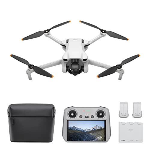 DJI Mini 3 Fly More Combo (con DJI RC) – Mini drone con fotocamera leggero e pieghevole con video in 4K HDR, autonomia di 38 minuti, Riprese verticali native e funzioni intelligenti