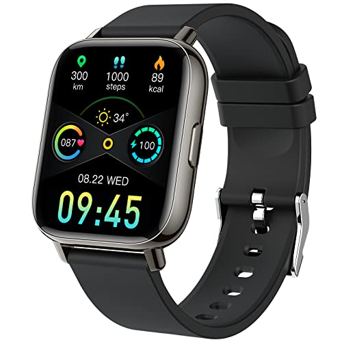Smartwatch, Orologio Fitness Uomo Donna 1.69' Smart Watch con Contapassi/Cardiofrequenzimetro/SpO2/Cronometro, 24 Sportivo, Notifiche Messaggi, Impermeabil IP68 Fitness Tracker per Android iOS Motast