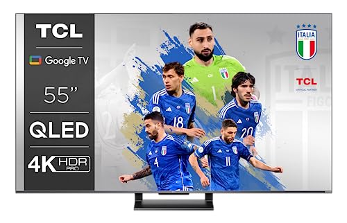 TCL 55C739, TV 55” QLED, 4K Ultra HD HDR, Pannello 144Hz, Google TV, Dolby Vision e Atmos