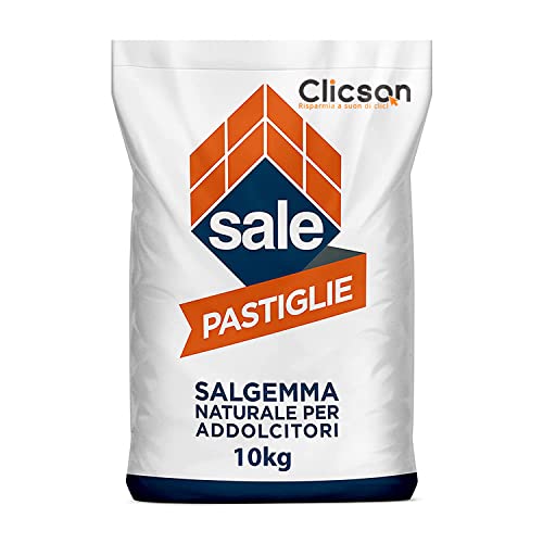 Clicson - Sale Per Addolcitori in Pastiglie Sacco da 10 Kg Salgemma Naturale per depuratori acqua