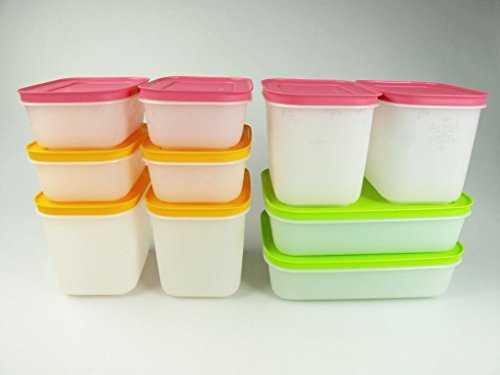 Tupperware con contenitore di cristallo di ghiaccio 1,1L Pink 1,0l Verde + 450 ML GHIACCIO DI CRISTALLO P 21754