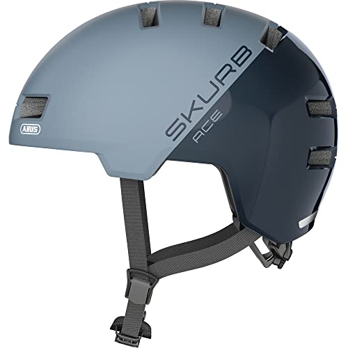 Casco da città ABUS Skurb ACE - casco da bici elegante per l'uso quotidiano, lo skate, BMX o longboard - blu, taglia L