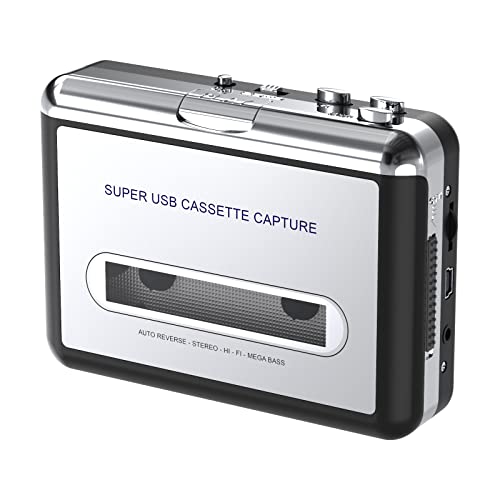 DIGITNOW! - Lettore di audiocassette Portatile, converte Le Cassette in MP3/CD Tramite USB