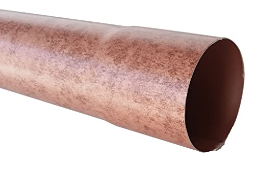 T.E.G. METALLI S.R.L. Pluviale Tubo Discendente per Grondaia in Alluminio o Lamiera Diametro 80 mm Vari Colori e Lunghezze (Alluminio/Rame Antichizzato, 3)