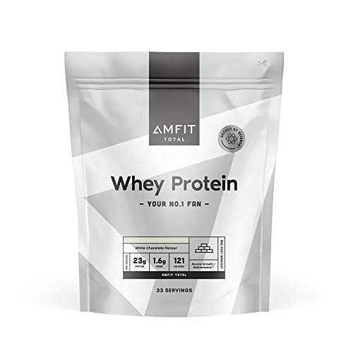 Marchio Amazon - Amfit Nutrition Proteine del Siero del Latte, Gusto Cioccolato Bianco, 1kg