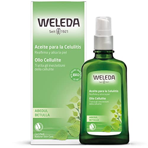 Weleda Olio Cellulite Betulla, trattamento degli inestetismi della cellulite a base di foglie di betulla bio per una pelle visibilmente più liscia e morbida (1X100 ml)