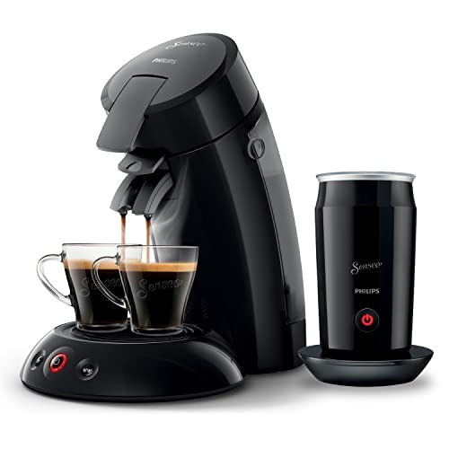 Philips Domestic Appliances Senseo HD6553/65 - Macchina da caffè originale con montalatte, con tecnologia Crema Plus, colore: Nero