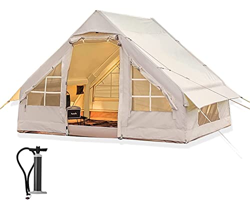 Baralir Tenda da campeggio per 2-4 persone, tenda gonfiabile pop-up, installazione rapida in 2 minuti, PU5000 impermeabile, tenda di lusso da campeggio all'aperto