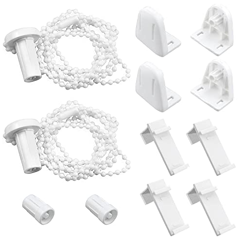 2 Set Kit di Riparazione per Tende a Rullo（17mm/PVC）Tende a Rullo Accessori per Tende a Rullo,Riparare Tende ecc(Bianco)
