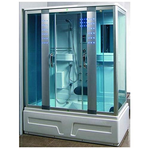 Box doccia idromassaggio cabina con vasca idromassaggio 160x85 cm bagno turco cromoterapia |1