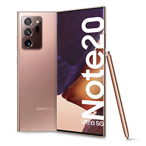 Samsung Galaxy Note20 Ultra 5G Smartphone, 6.9 pollici, 3 Fotocamere, 256Gb, Ram 12Gb, Sim+Esim, Mystic Bronze (Ricondizionato)