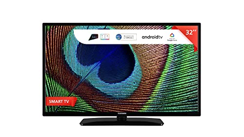 TELEFUNKEN Smart TV 32' HD Ready TE32553G54V4DAZ, TV LED 32 Pollici con Google Assistant Integrato, Compatibile con Google Home, Digitale DVB-T2, Dolby Vision HDR10, Android TV, Dolby Audio