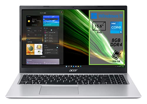 Acer Aspire 3 A315-58-532H PC Portatile, Notebook con Processore Intel Core i5-1135G7, RAM 8 GB DDR4, 256 GB PCIe NVMe SSD, Display 15.6' FHD LED, Scheda Grafica Intel Iris Xe, Windows 11 Home, Silver