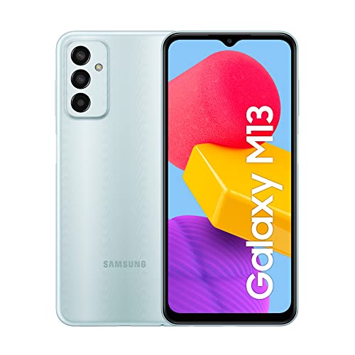 Samsung Galaxy M13 Smartphone Android Display 6.6’’ FHD+ TFT LCD Batteria 5.000 mAh, Tripla Fotocamera, RAM 4GB, Memoria Interna 128GB Espandibile, Blue [Versione italiana] Esclusiva Amazon