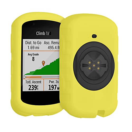 kwmobile Custodia Compatibile con Garmin Edge 530 Cover Navigatore Bici - Custodia Protettiva Ciclocomputer GPS - Silicone giallo