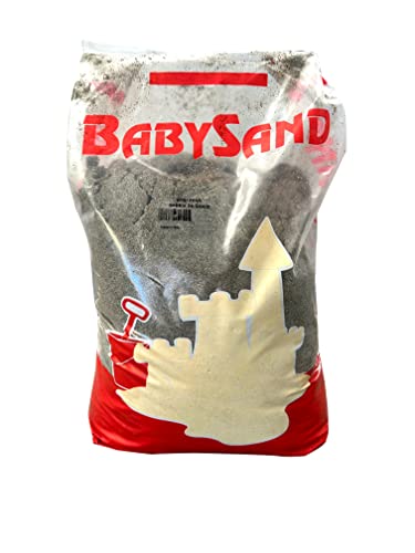 Babysand Sabbia per Bambini Lavata Setacciata Naturale Ecologica Sabbia per Sabbiere Aree Gioco Parchi Giardino Confezione 25kg