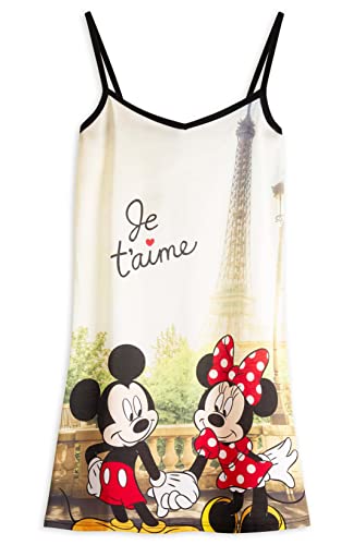 Disney Camicia da Notte Donna Spalline Sottili Topolino Minnie (M, Multicolore)