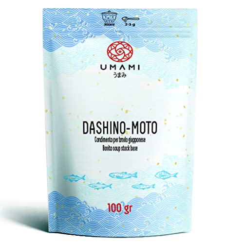 Umami Dashino-moto granulare (insaporitore per brodo) - 100 g - Propdotto da Giapponesi, da pesca sostenibile, essicazione lenta e delicata