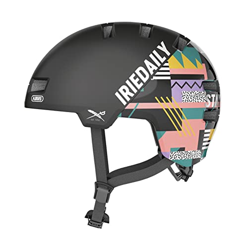 Casco da città ABUS Skurb ACE - casco da bici elegante per l'uso quotidiano, lo skate, BMX o longboard - nero, taglia M