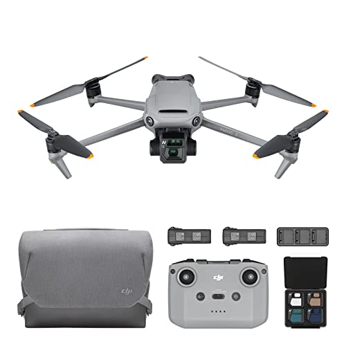 DJI Mavic 3 Fly More Combo, Drone con fotocamera Hasselblad con CMOS da 4/3, video 5.1K, rilevamento ostacoli omnidirezionale, 46 minuti di volo, RTH avanzato, con DJI RC-N1, 2 batterie extra, grigio