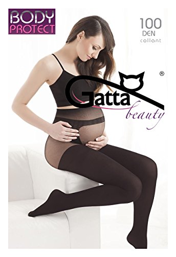 Gatta Body Protect 100den – Collant per donne in gravidanza con speciale mutandina morbida, molto elastico, opaco, schwarz, M