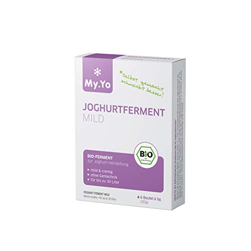 My.Yo - Fermenti biologici per yogurt delicato | 6 x 5 g | Fermenti per la preparazione di massimo 30 l di yogurt