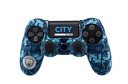 Controller Skin Manchester City 3.0 per PlayStation 4 (PS4): Guscio in Silicone, Una Coppia di Gommini Antiscivolo e Due Adesivi - PlayStation 4