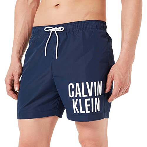 Calvin Klein Medium Drawstring KM0KM00701 Shorts, Navy Iris, L Uomo