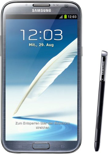 Samsung Galaxy Note II N7100 Smartphone, 16GB, schermo touchscreen AMOLED 5,5'', Quad-core, 1,6GHz, fotocamera 8 Megapixel, Android 4.1, Grigio Titanio [Germania]
