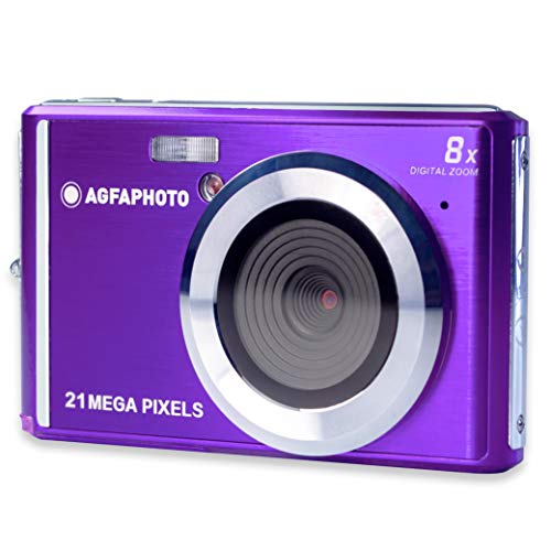 AGFA Photo Realishot DC5200 - Fotocamera Digitale compatta (21 MP, Schermo LCD da 2,4', Zoom Digitale 8X, Batteria al Litio, Colore: Viola