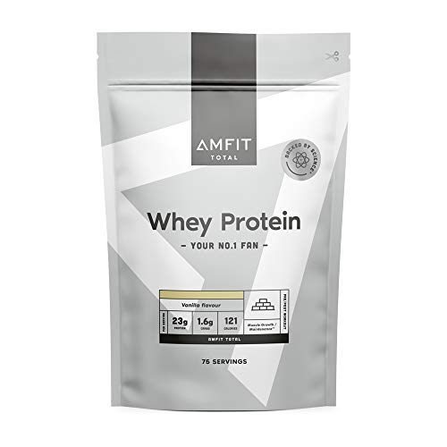 Marchio Amazon - Amfit Nutrition Proteine del Siero di Latte in Polvere 2.27kg - Vaniglia (precedentemente marchio PBN)