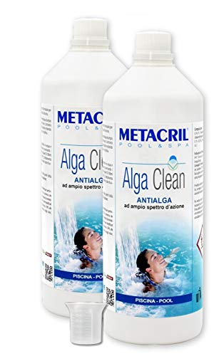 Metacril Alga Clean 2 Lt. + Dosatore. ANTIALGA Piscina ad Azione SANIFICANTE e SCHIARENTE - SPEDIZIONE IMMEDIATA