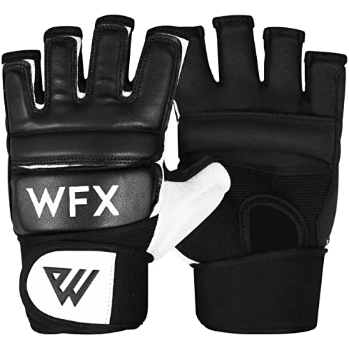 WFX Sacco da boxe guantoni da karate MMA Body Combat Taekwondo Training Arte Marziale Combattimento Muay Thai (L, nero)