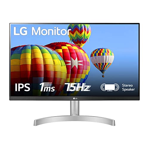 LG 24ML600S Monitor 24' FULL HD LED IPS, 1920x1080, 1ms MBR, AMD FreeSync 75Hz, Audio Stereo 10W, HDMI (HDCP 1.4), VGA, Uscita Audio, Flicker Safe, Bianco